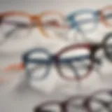 Colorful array of non-prescription glasses showcasing various styles