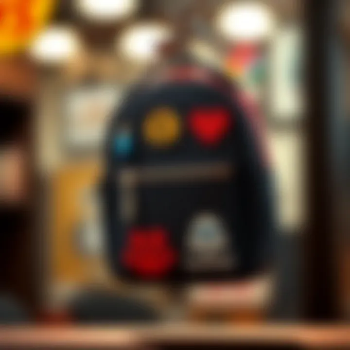 Personalized Bookbag Keychain Art A customized keychain featuring intricate artwork and personalization.