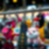 A vibrant collection of unique keychains showcasing diverse designs.