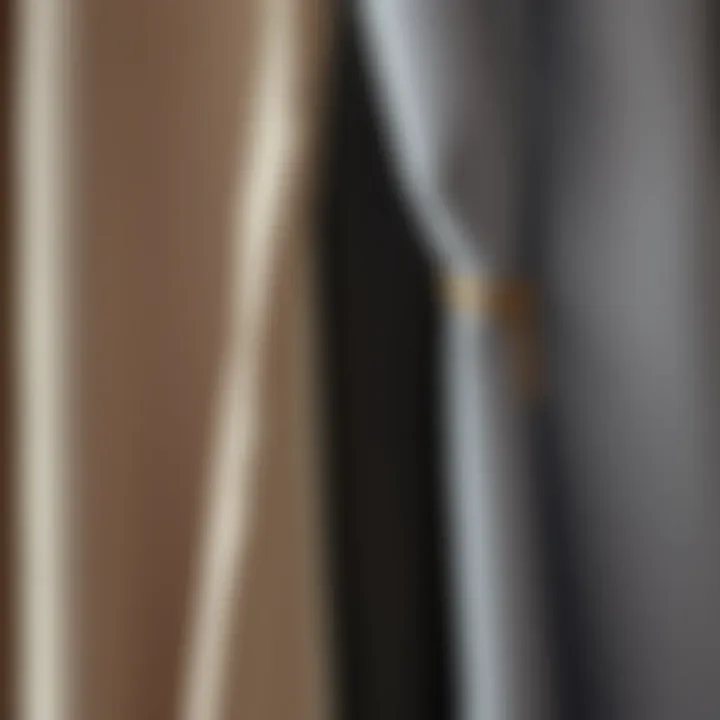 Texture That Speaks Style Close-up of reversible blackout curtains showcasing fabric texture