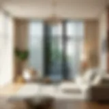 Elegant living room featuring reversible blackout curtains