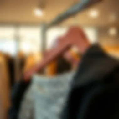 Close-up of a high-quality skirt hanger showcasing design