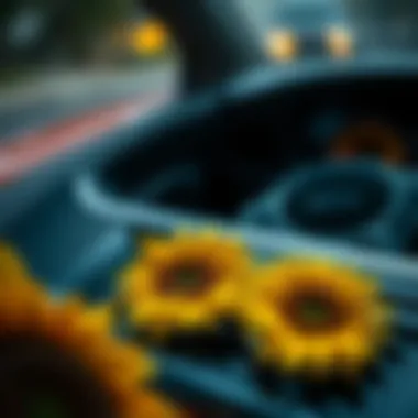 Cultural representation through sunflower car coasters