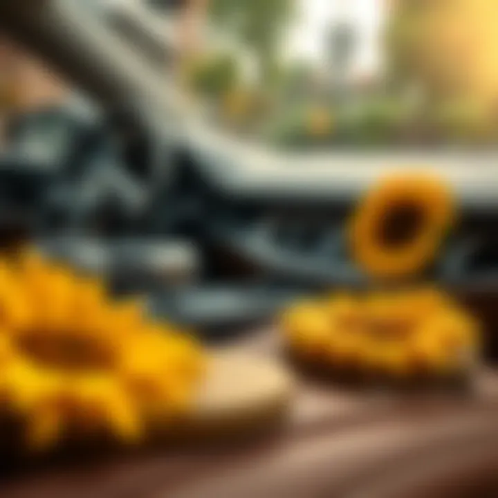 Eco-friendly materials used in sunflower car coasters