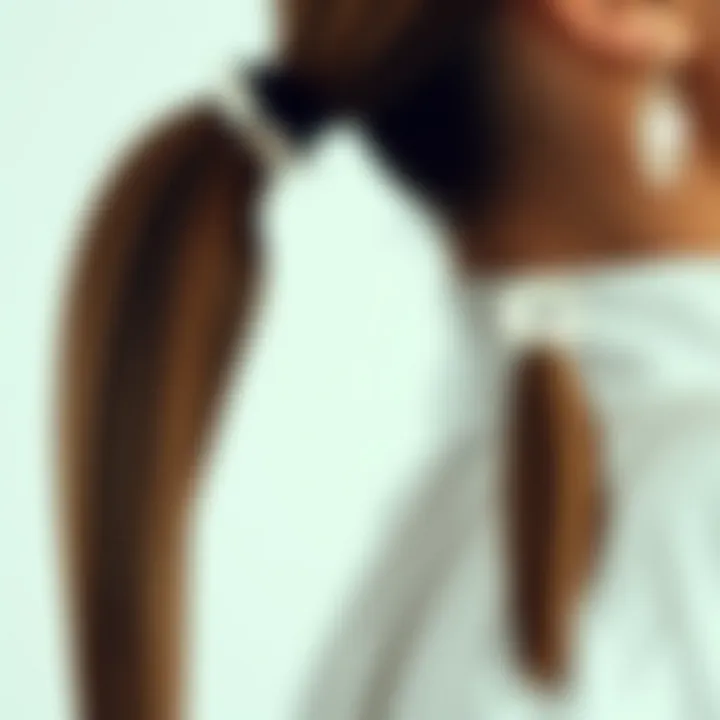 Quality Craftsmanship of Silver Ponytail Holder Close-up of a silver ponytail holder showcasing its shine and material quality