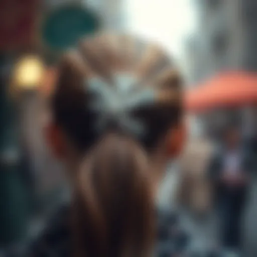 Intricate Silver Ponytail Holder Elegant silver ponytail holder crafted with intricate designs