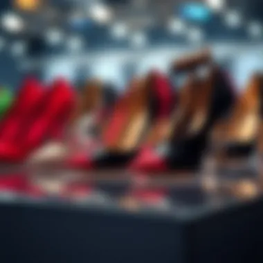 Stylish design variations of 6cm heels on display