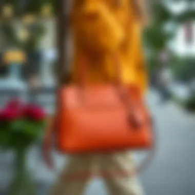 Stylish handbag in a vibrant color perfect for daily use