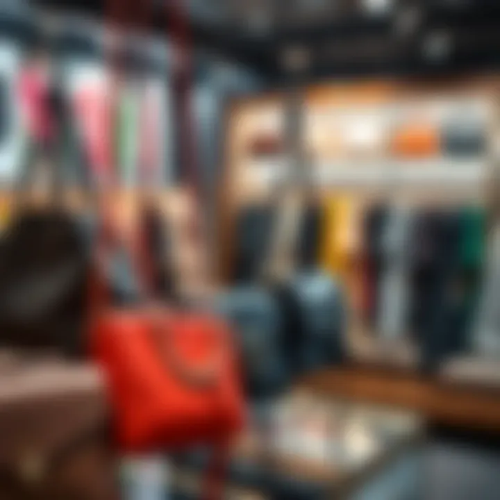 Selection of Stylish Shoulder Purses Variety of shoulder purses displayed in a boutique