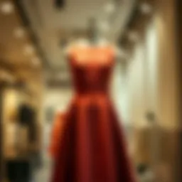 Elegant fitted stretchy dress on display