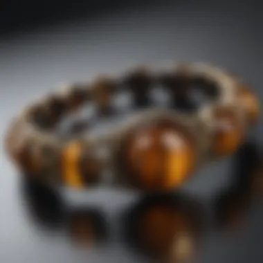 An artistic representation of the metaphysical properties associated with the Tiger Eye Triple Protection Bracelet.