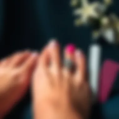 Variety of toe polish strips for different occasions displayed elegantly.