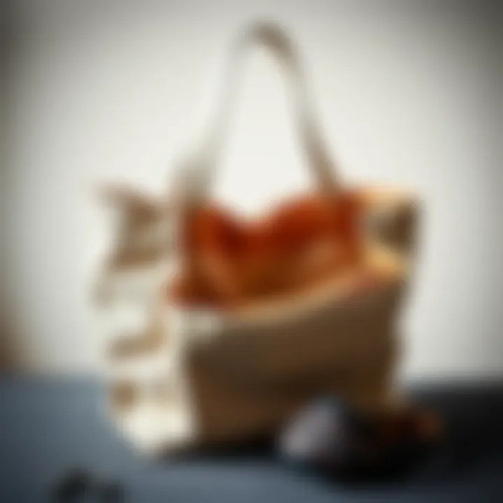 Functional Setup of Tote Bag with Liner Stylish tote bag open with clearly organized sections, demonstrating functionality.