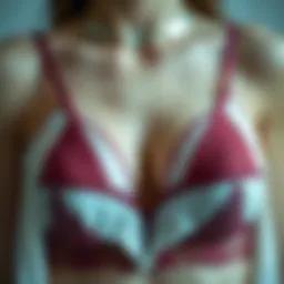 Elegant triangle bra inserts showcasing various materials.