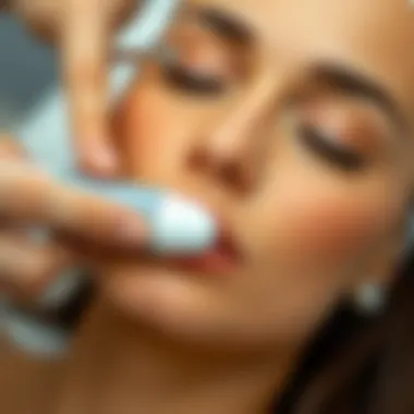 Electric Gua Sha Tool for Facial Rejuvenation Electric gua sha tool in use for facial rejuvenation