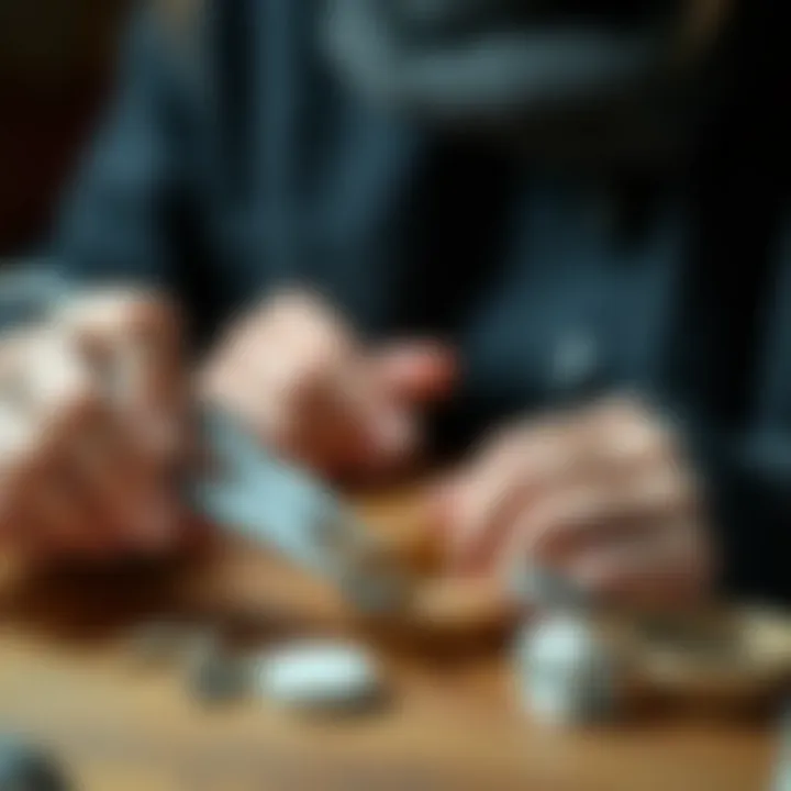 Precision Crafting with Mini Cutters Close-up of a crafter using a mini cutter on polymer clay