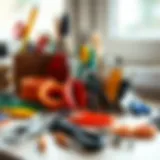 Diverse mini polymer clay cutters arranged artistically