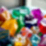 A vibrant display of various resin types used for jewelry making