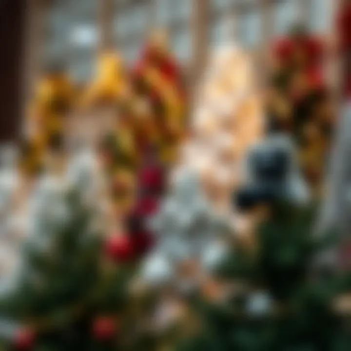 Diverse Styles of Christmas Tree Covers Different styles of upright Christmas tree covers displayed together