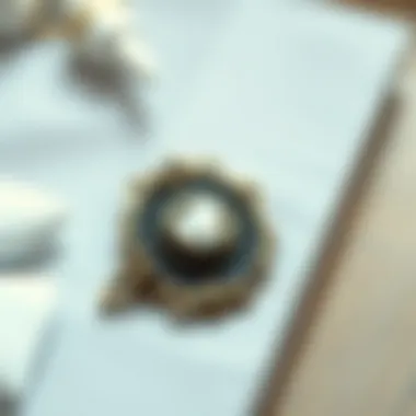 Close-up of a vintage lapel pin